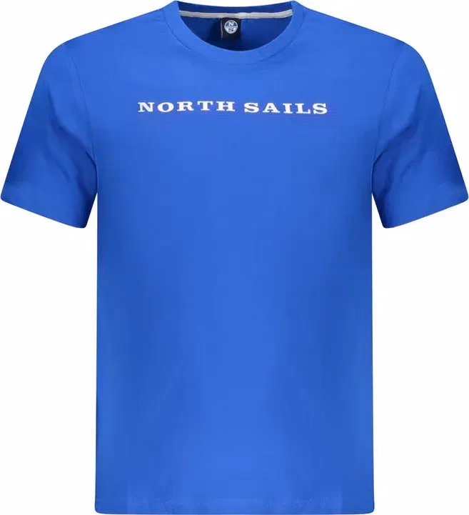 North Sails Blue Cotton Men T-Shirt