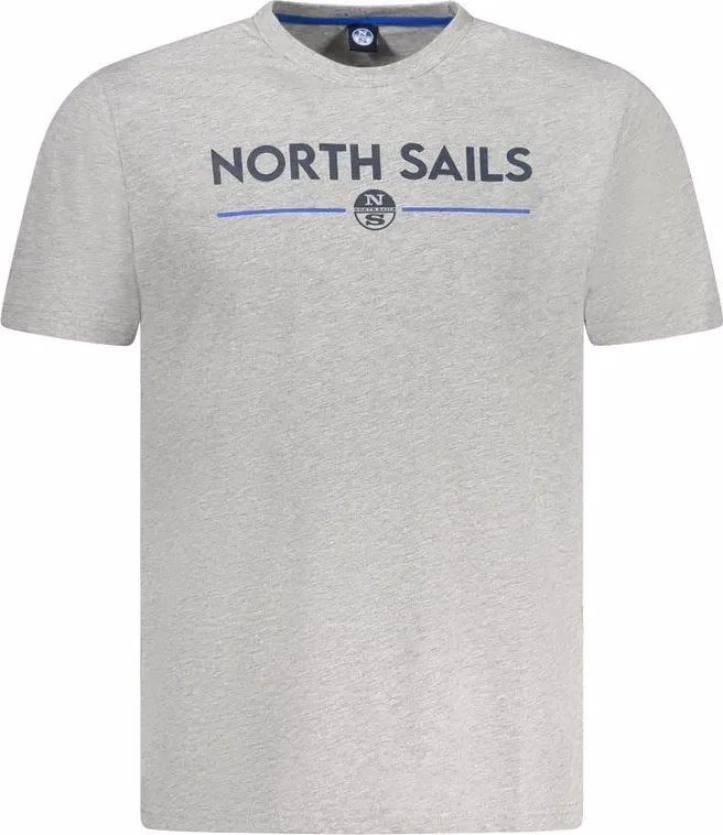 North Sails Grigio Cotton Men T-Shirt