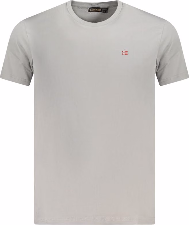 Napapijri Grigio Cotton Men T-Shirt