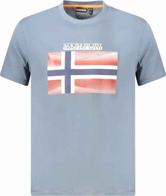 Napapijri Grigio Cotton Men T-Shirt
