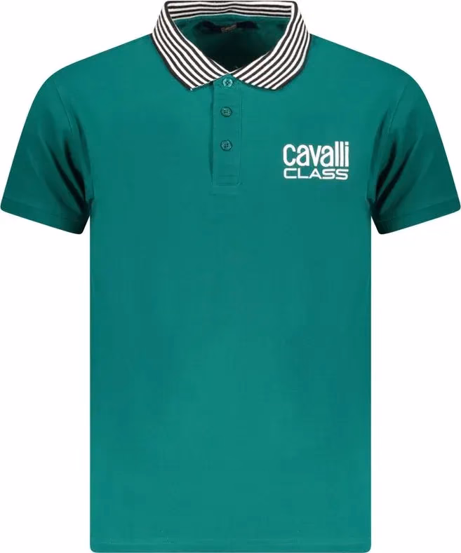 Cavalli Class Black Cotton Men T-Shirt
