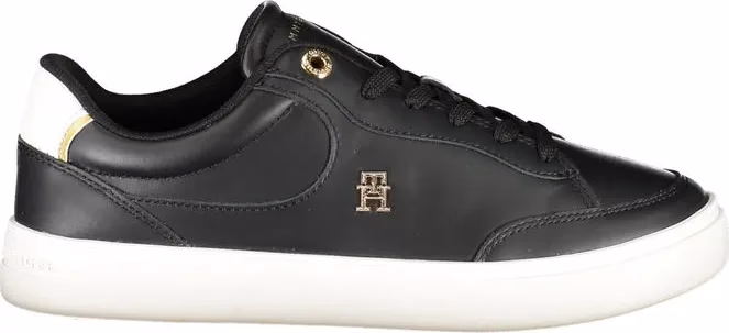 Tommy Hilfiger Black Polyurethane Women Sneaker