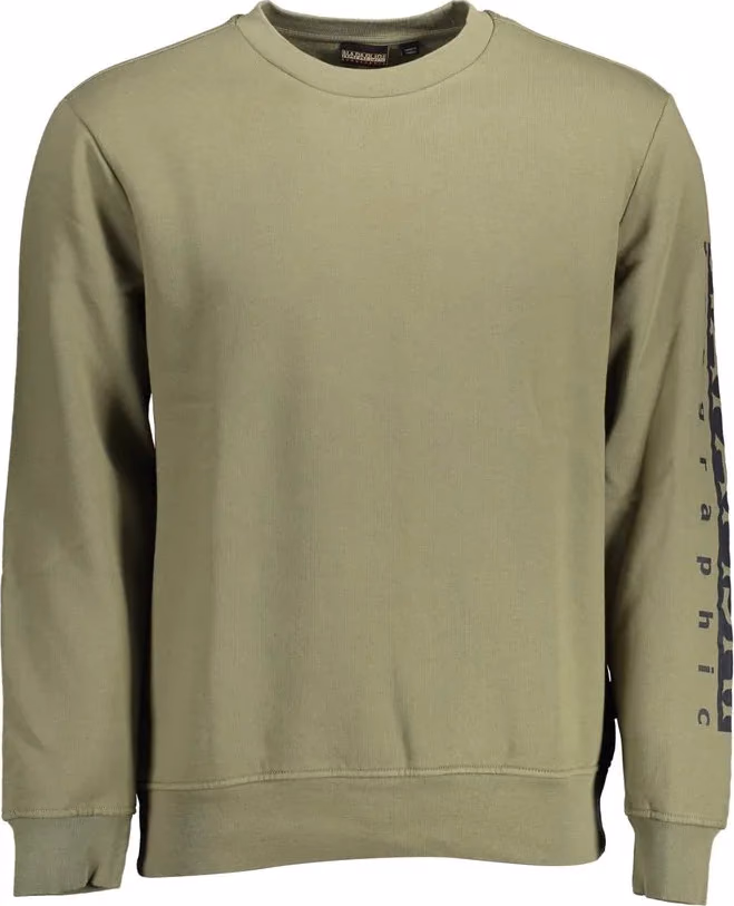 Napapijri Verde Cotton Men Sweatshirt