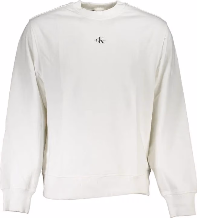 Calvin Klein White Cotton Men's Sweatshirt