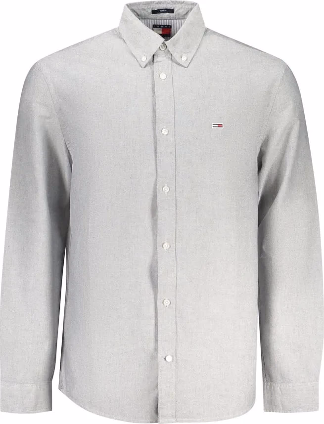Tommy Hilfiger Grigio Cotton Men Shirt