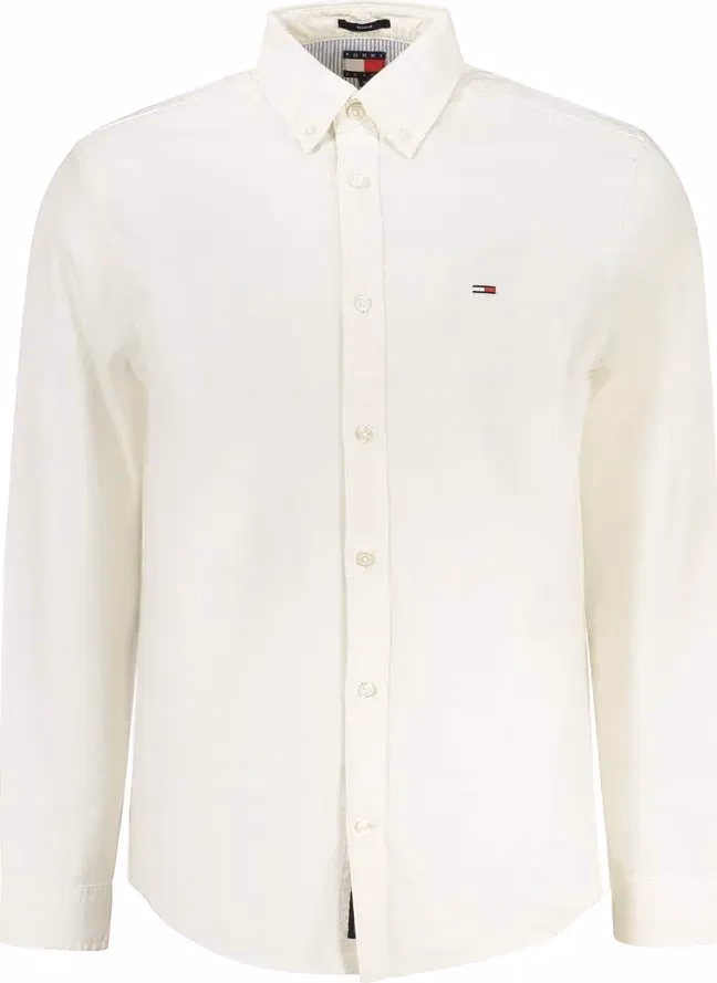 Tommy Hilfiger White Cotton Men Shirt