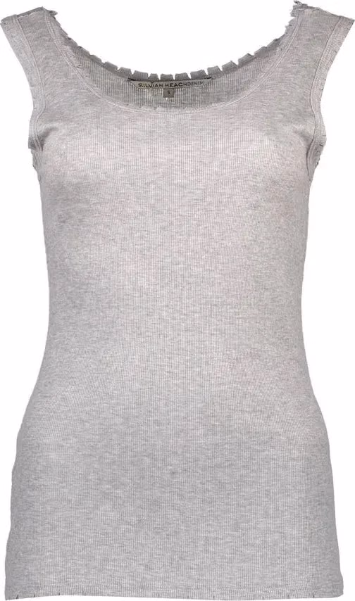 Silvian Heach Grigio Viscosa Women T-Shirt