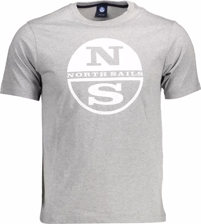 North Sails Gray Cotton Men T-Shirt