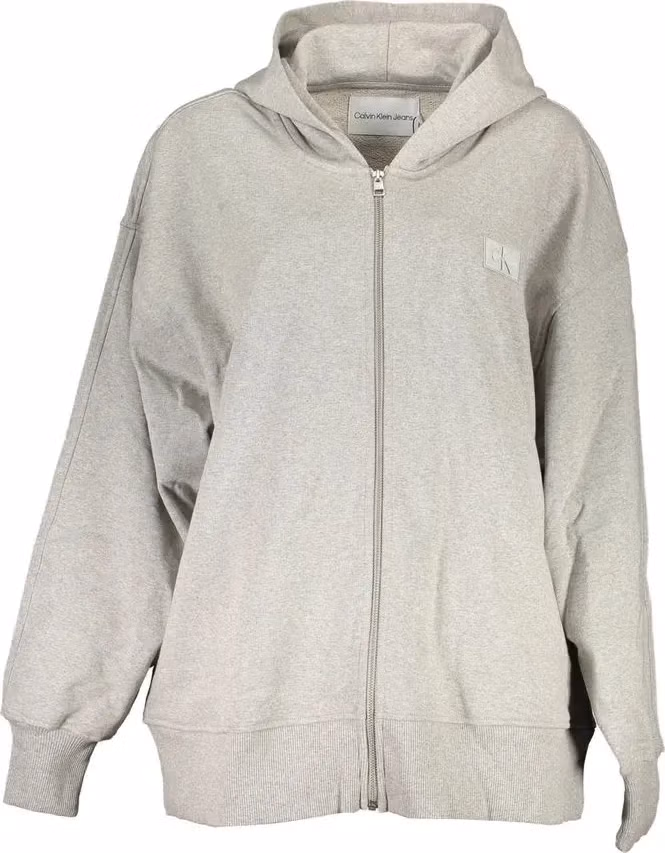 Calvin Klein Grigio Recycled Cotton Donna Felpa