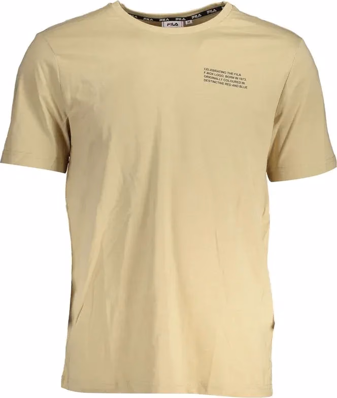 Fila Beige Cotton Mens T-Shirt