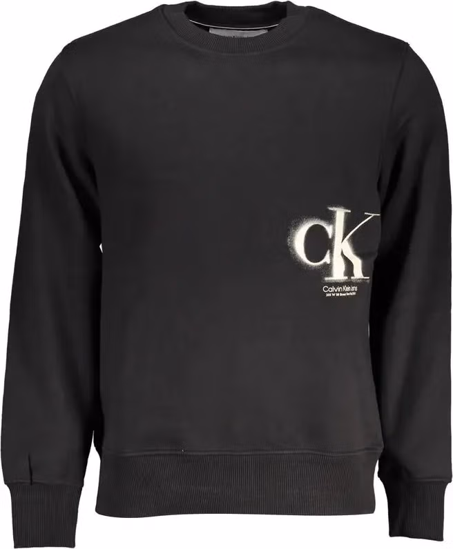 Calvin Klein Nero Cotton Men Sweatshirt