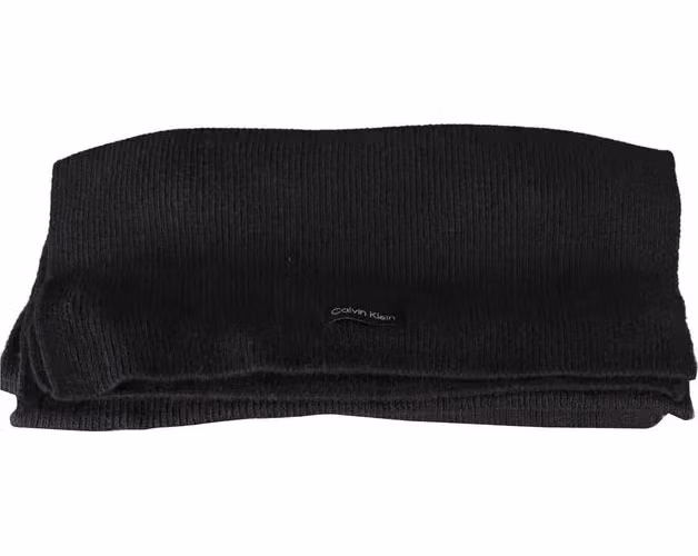 Calvin Klein Black Cotton Women Scarf