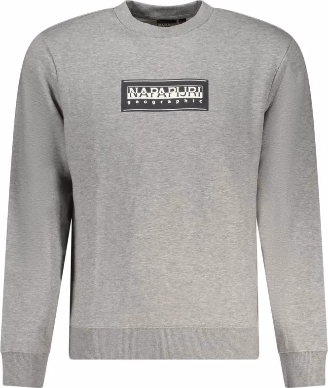 Napapijri Gray Cotton Men Sweatshirt