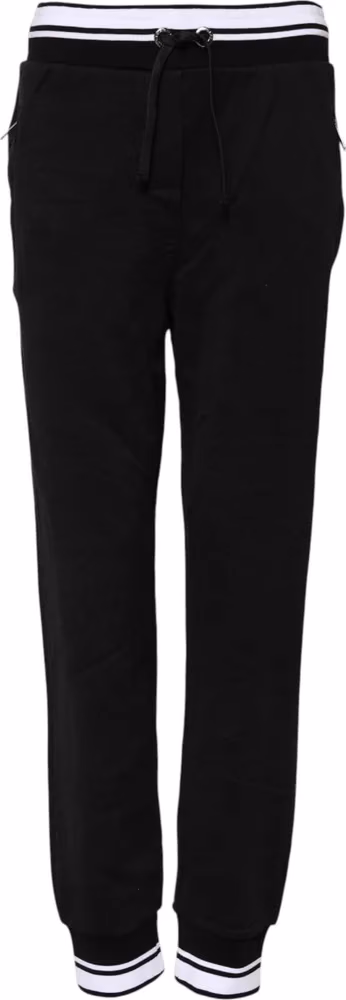 Dolce & Gabbana Black Cotton Mid Waist Jogger Pants