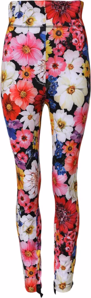 Dolce & Gabbana Multicolor Floral High Waist Leggings Pants