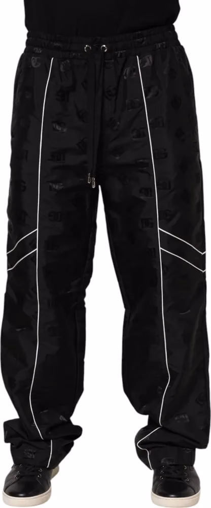 Dolce & Gabbana Black Cotton Straight Jogger Sweatpants Pants