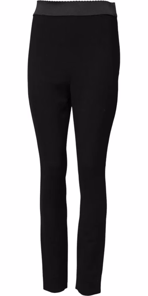 Dolce & Gabbana Black Wool Leggings Stretch Pants