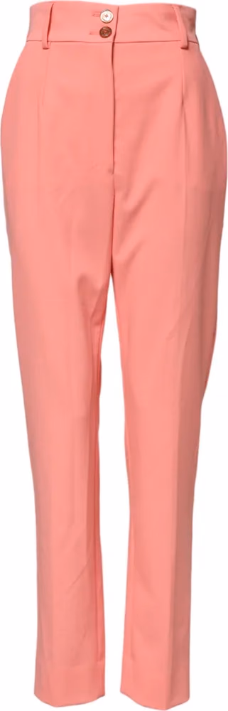 Dolce & Gabbana Pink High Waist Tapered Dress Pants