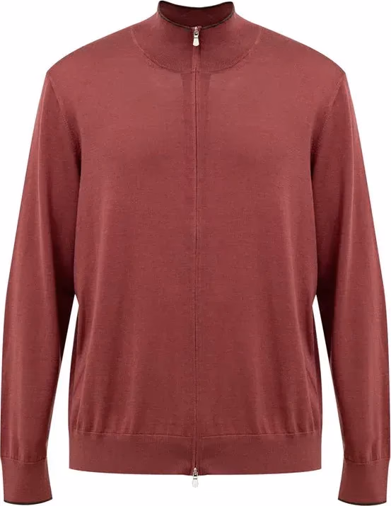 Gran Sasso Red Silk T-Shirt