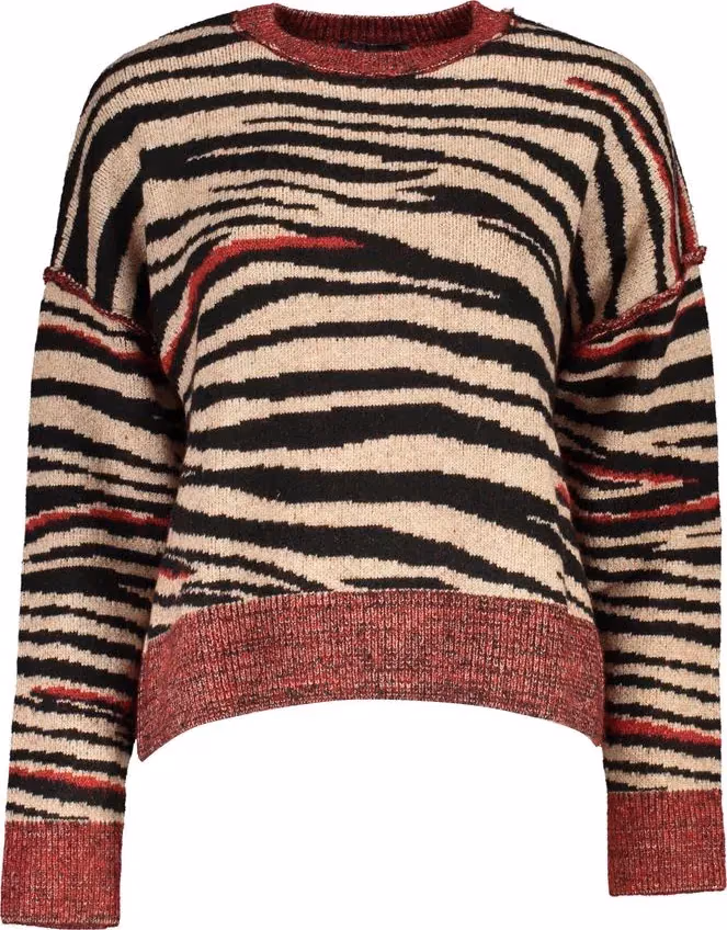 Desigual Rosso Polyester Women Sweater Turtleneck