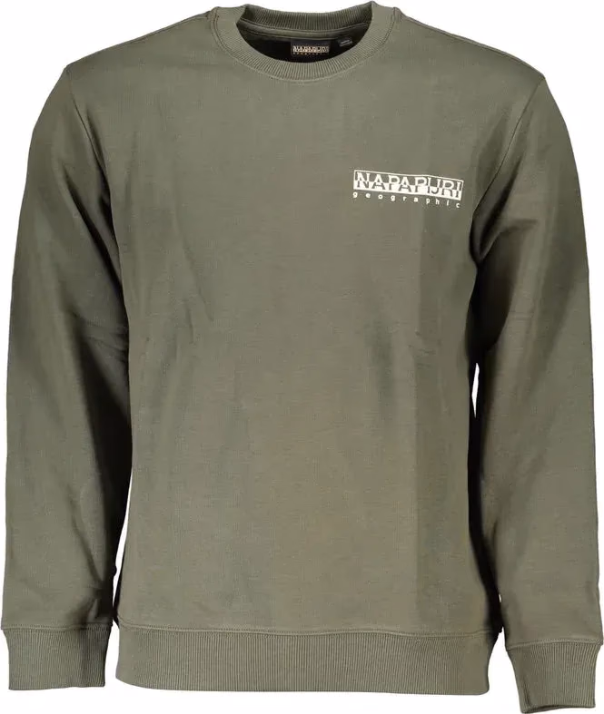 Napapijri Verde Cotton Men Sweatshirt
