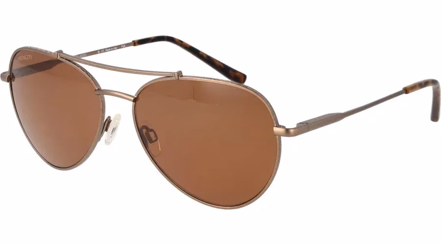 Serengeti Brown Metal Sunglasses