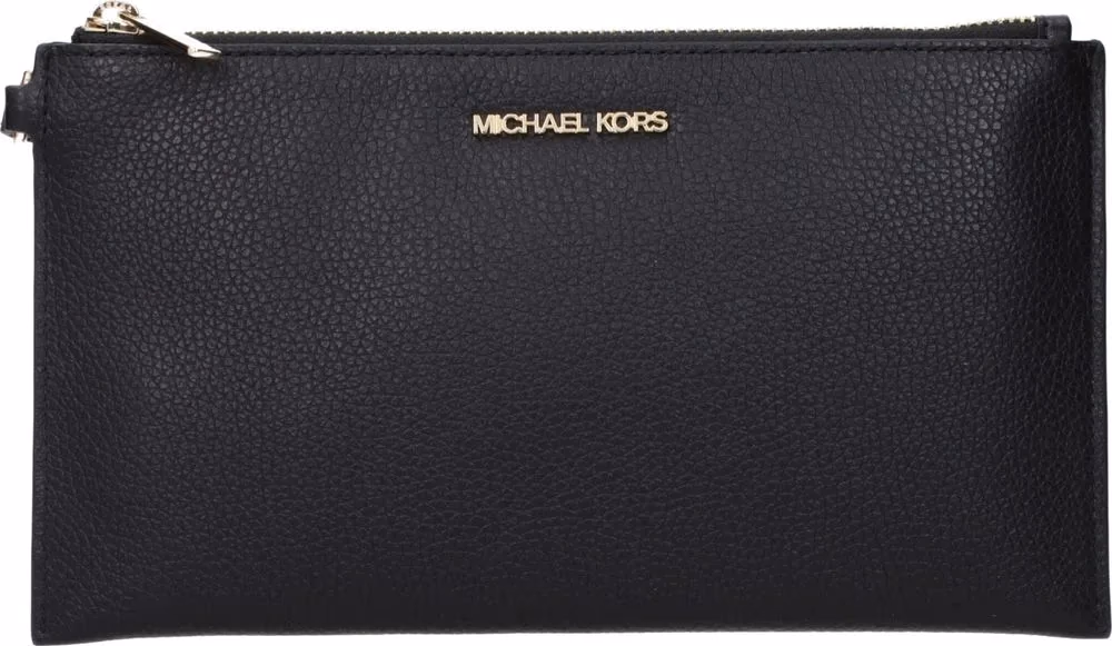 Michael Kors Black Leather Clutch Bag