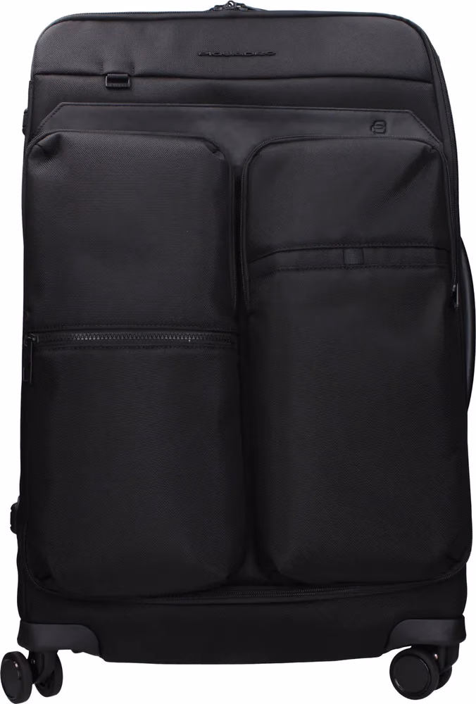 Piquadro Black Fabric Luggage And Travel