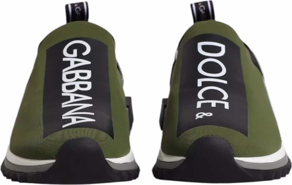 Dolce & Gabbana Green Logo Low Top Sorrento Men Sneakers Shoes
