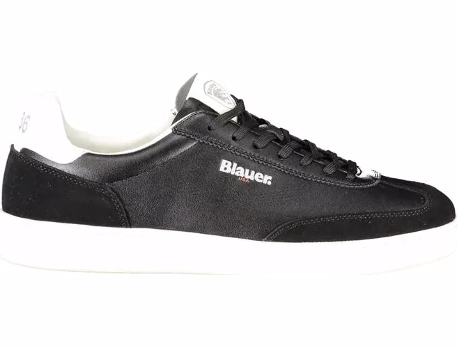 Blauer Black Polyurethane Men's Sneaker