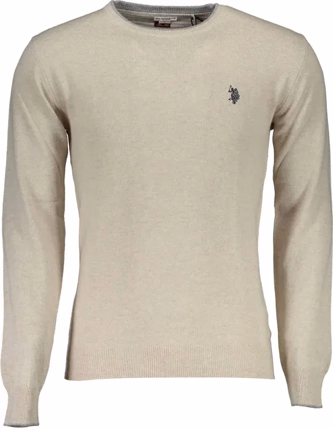 U.S. POLO ASSN. Beige Wool Men's Sweater