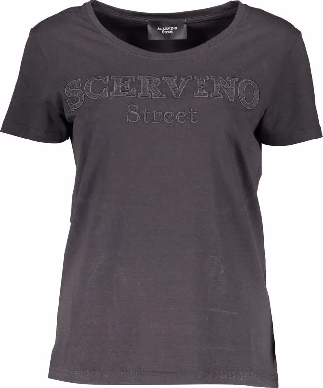 Scervino Street Black Cotton Women T-Shirt