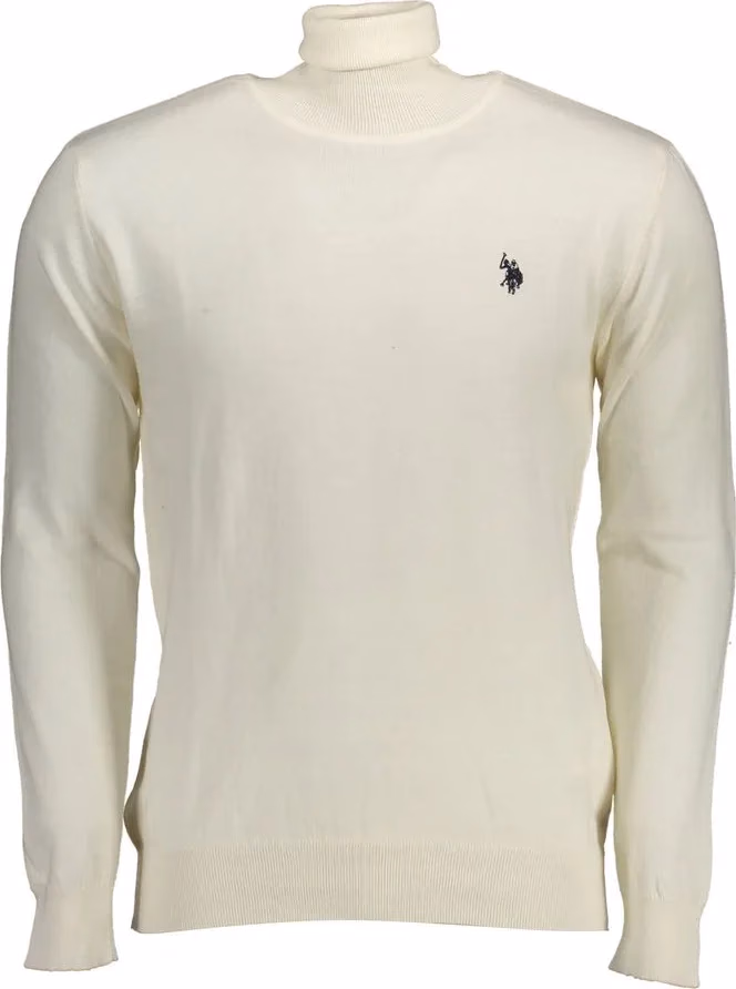 U.S. POLO ASSN. White Cotton Men's Sweater
