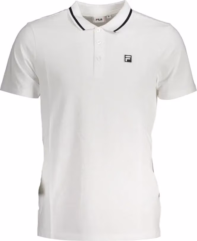 Fila White Cotton Mens Polo Shirt