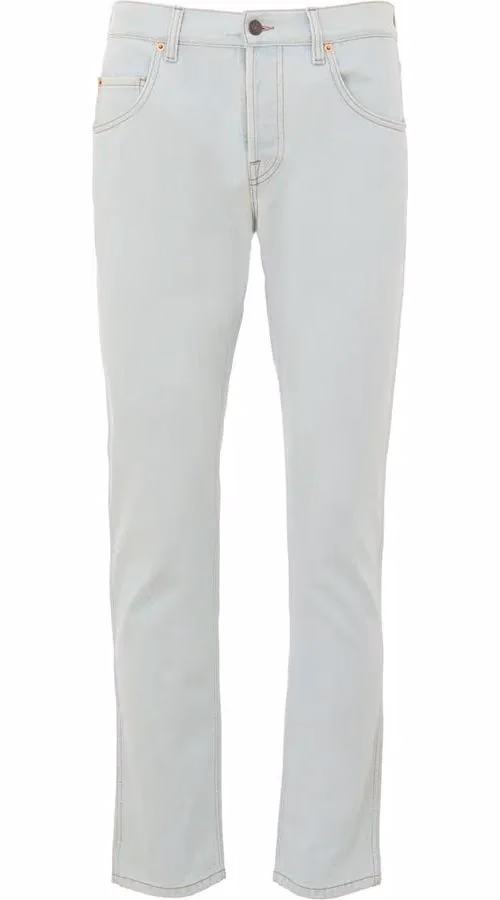 Gucci Blue Cotton Relaxed Fit Jeans