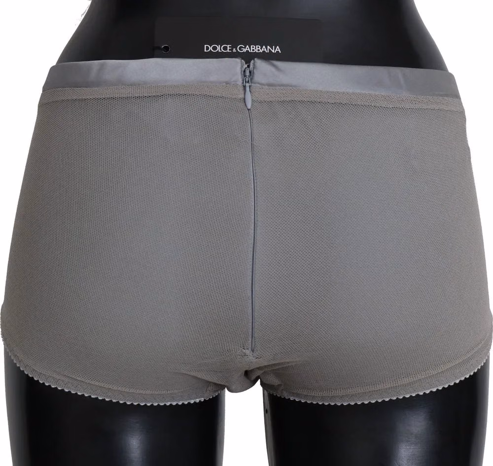 Dolce & Gabbana Underwear Silver With Net Silk Bottoms