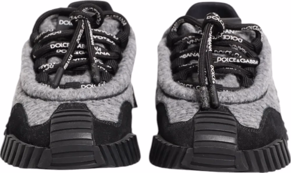 Dolce & Gabbana Black Gray NS1 Low Top Sneakers Shoes