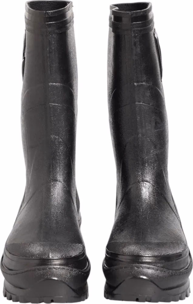 Dolce & Gabbana Metallic Black Pull On Rain Boots Men Shoes