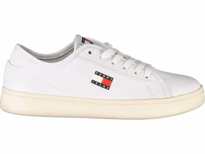 Tommy Hilfiger Bianco Polyurethane Women Sneaker