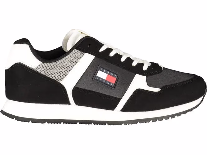 Tommy Hilfiger Black Polyurethane Men Sneaker
