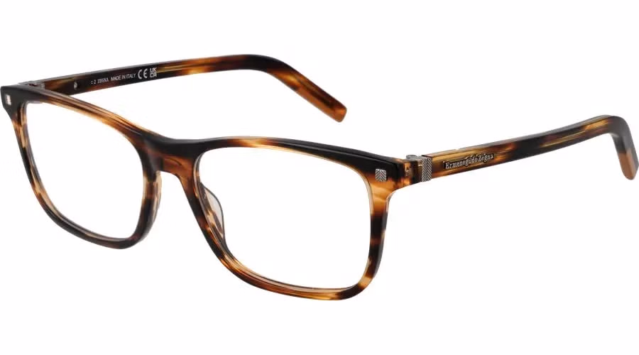 Ermenegildo Zegna Brown Acetate Glasses (Frames)