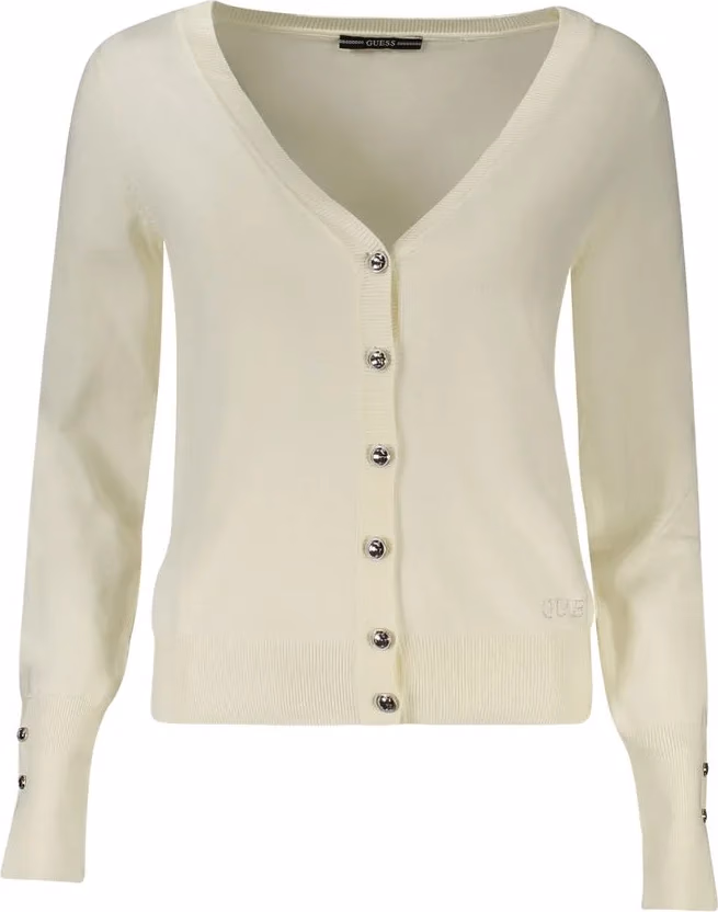 Guess Jeans Bianco Viscosa Womens Cardigan