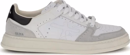 Premiata White Calf Leather Bos Taurus Low Top Sneakers