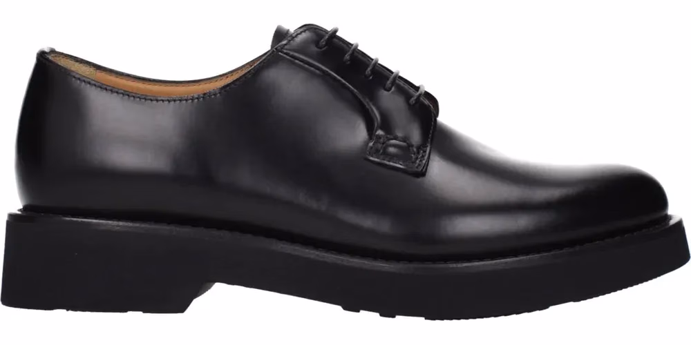 Church's Black Leather Oxfords And Derbies