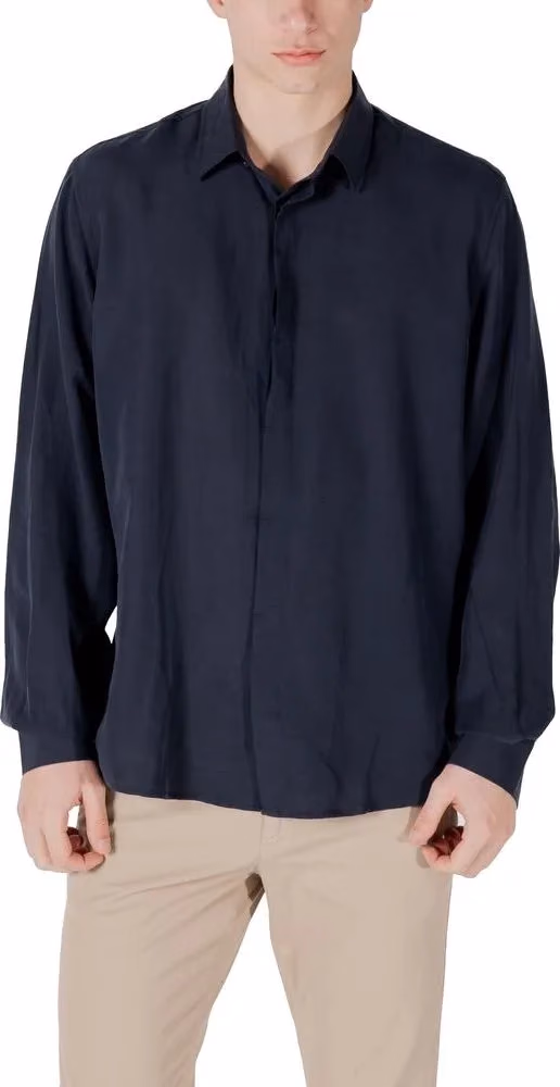 Antony Morato Blue Lyocell Shirt