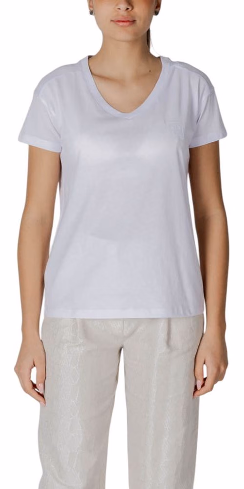 Armani Exchange White Cotton T-Shirt