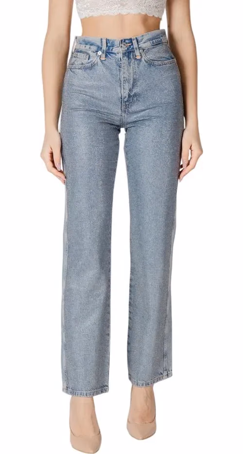 Only Blue Cotton Mom Jeans