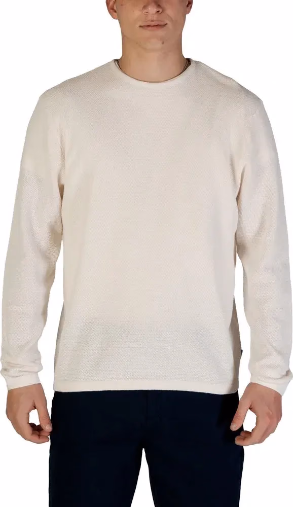 Jack Jones White Cotton Sweatshirt