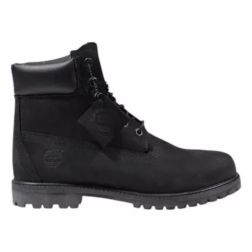 Timberland Black Leather Lace-Up Boots