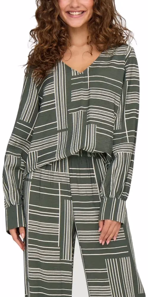 Jacqueline De Yong Green Viscose Blouse